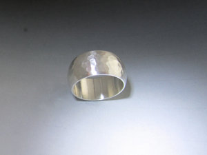 Hammered Sterling Silver Band Ring, 10mm Wide Band, Men's Ring, Unisex Ring, Wide Wedding Band