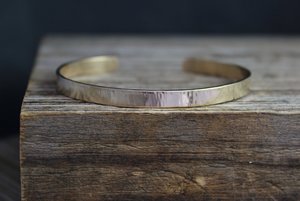 14k Yellow Gold Cuff Bracelet, Solid Yellow Gold Bracelet, Handmade Gold Bracelet, Textured Gold Cuff, Recycled, Ready to Ship Bracelet