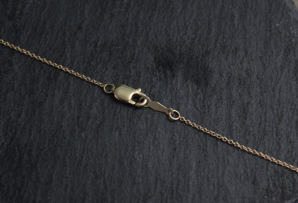 14k Yellow Gold Diamond Pendant Necklace, .29 Round Diamond, Bezel Set Diamond, Solitaire Necklace, Ready to Ship Neckwear